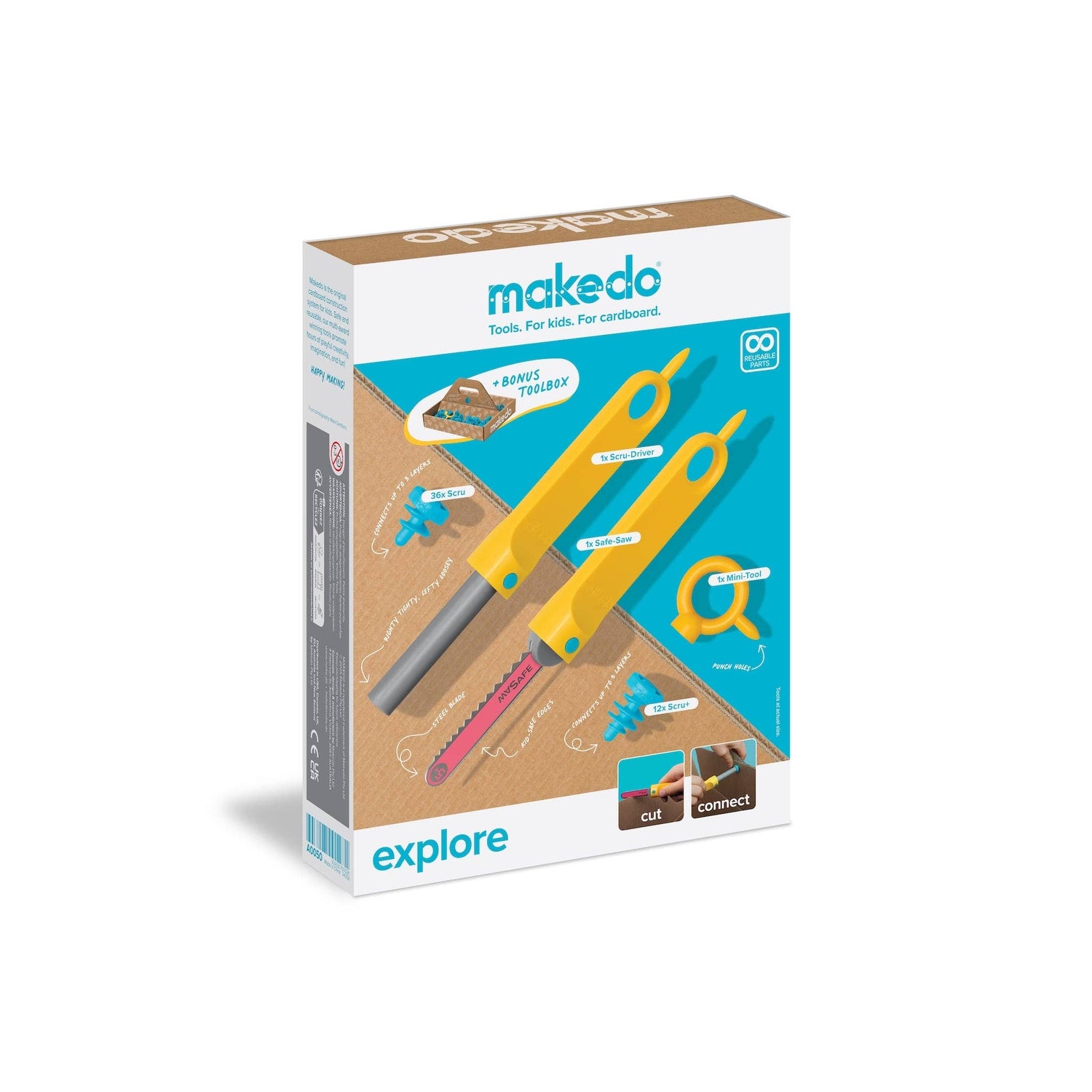 Makedo Cardboard Build Kit, imaginative play with cardboard