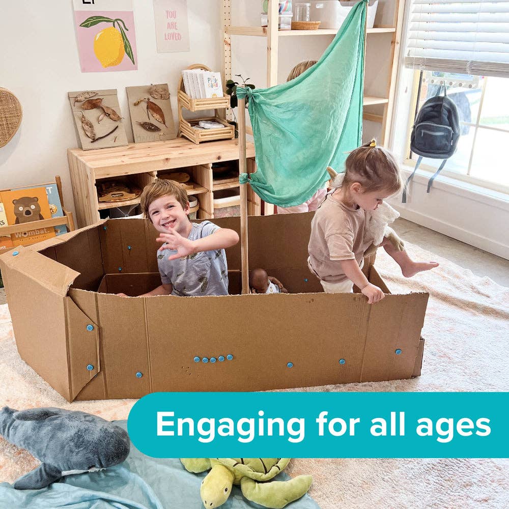 Makedo tools and connectors for cardboard construction
