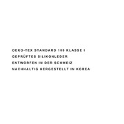 Nach OEKO-TEX Standard 100 Klasse I geprüftes Silikonleder, entworfen in der Schweiz, hergestellt in Korea