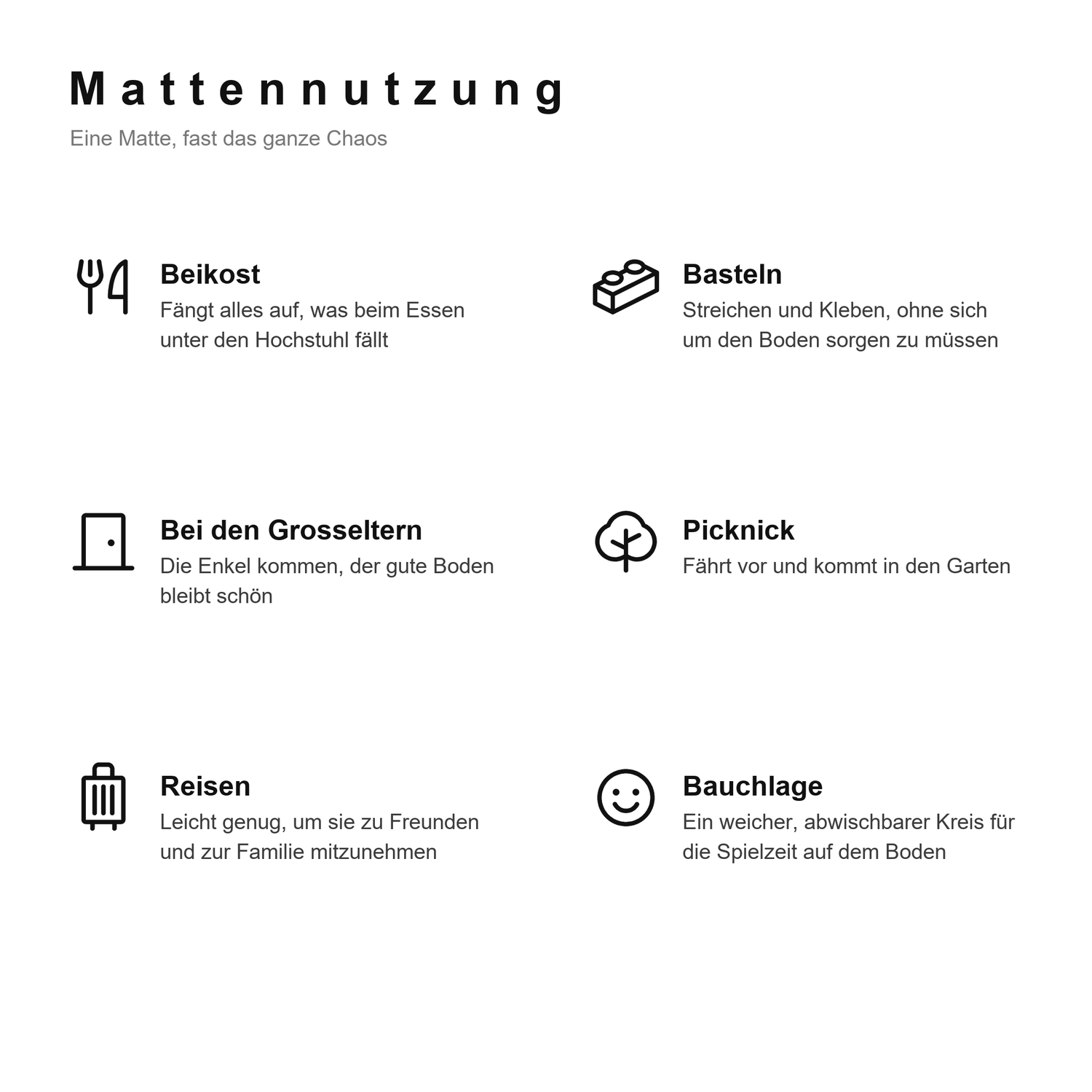 Roam Round Silikonmatte: Verwendung von Beikost und Basteln bis Picknick und Reisen