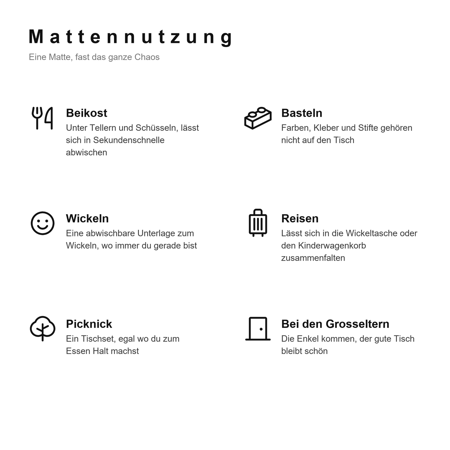 Wriggle Silikonmatte: Verwendung von Beikost und Basteln bis Picknick und Reisen