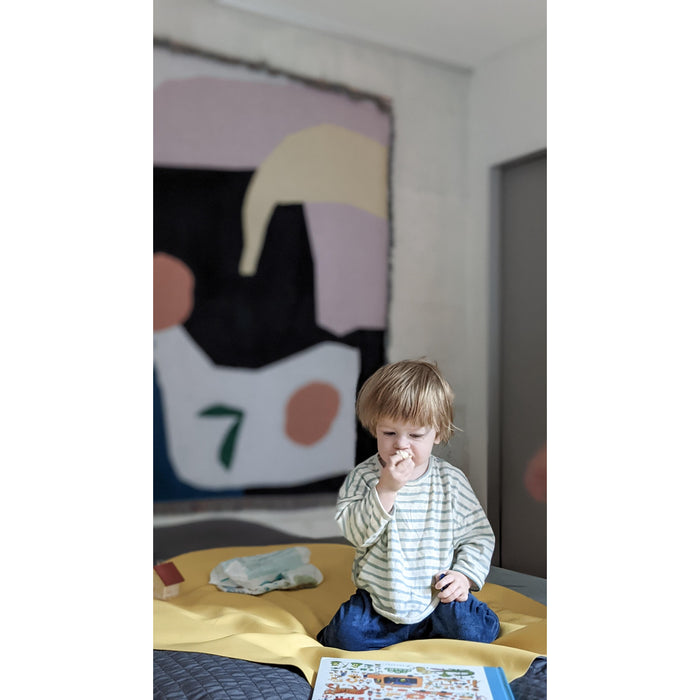 Activity Mat | round, multi-functional, waterproof, vegan (ROAM, M), yellow/mocca - studio huske - studio huske - studio huske - Play Mats & Gyms - SKU102