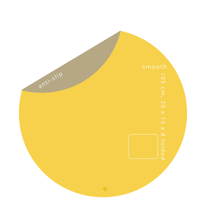 Activity Mat | round, multi-functional, waterproof, vegan (ROAM, M), yellow/mocca - studio huske - studio huske - studio huske - Play Mats & Gyms - SKU102
