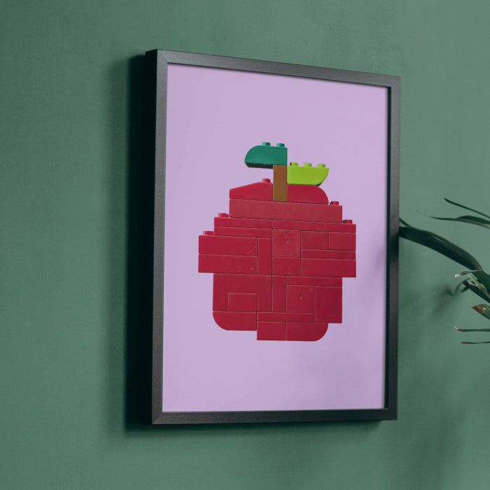 Apple, Abstract Duplo Block Poster Print 