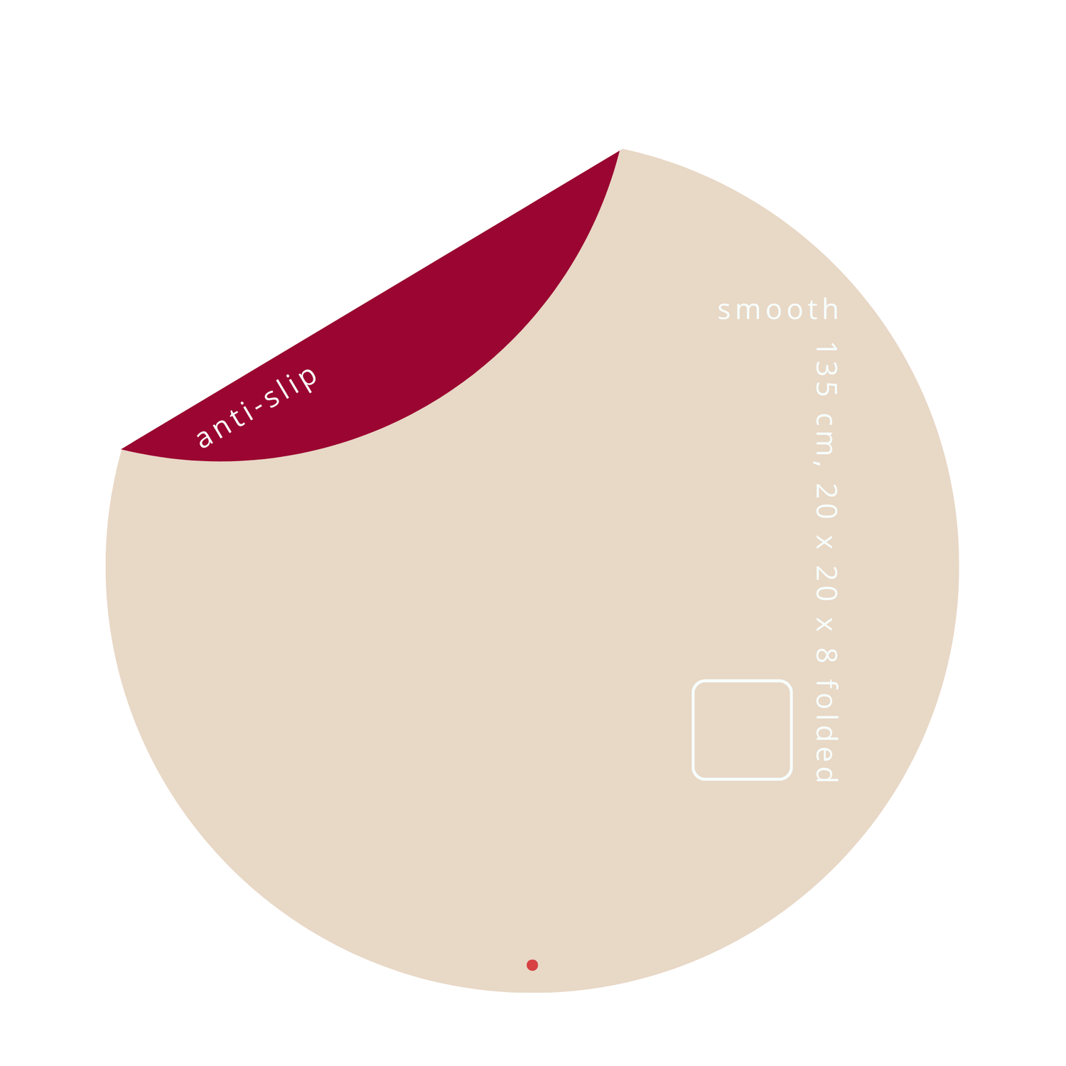 Explore tapis de jeu rond en silicone pour bébé Beige/Wine, 135 cm tapis de sol extérieur imperméable, certifié OEKO-TEX