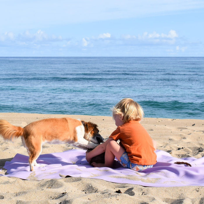 Picnic Mat | multi-functional, waterproof, vegan (GALLIVANT, XL), lilac/ red, 135 x 180 cm - studio huske - studio huske - studio huske - Picnic Blankets - SKU601