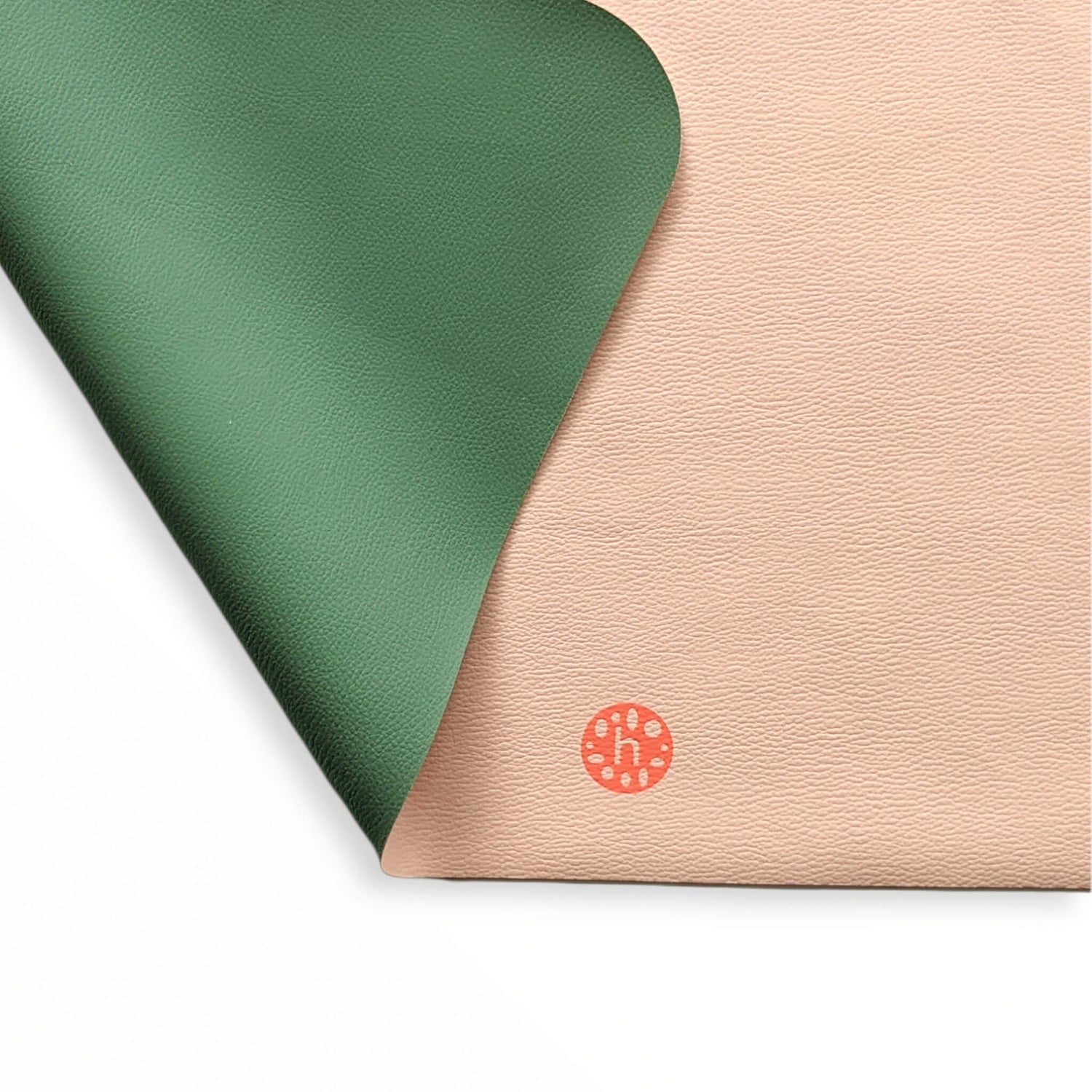 Wriggle Silikonleder-Wickelmatte Peach/Green, abwischbare Wickelmatte, schadstofffrei, Entworfen in der Schweiz