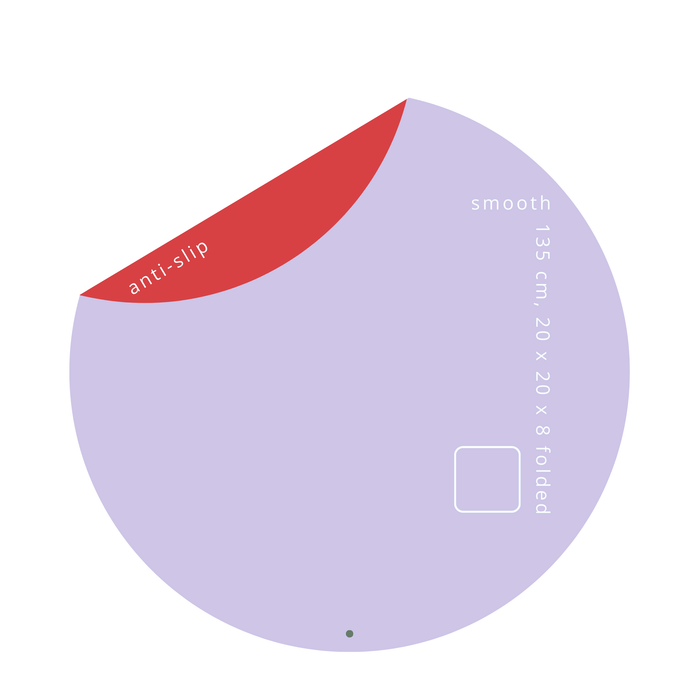 Round Picnic Mat | multi-functional, waterproof, vegan (EXPLORE, L), lilac/ red, 135 cm - studio huske - studio huske - studio huske - Picnic Blankets - SKU701