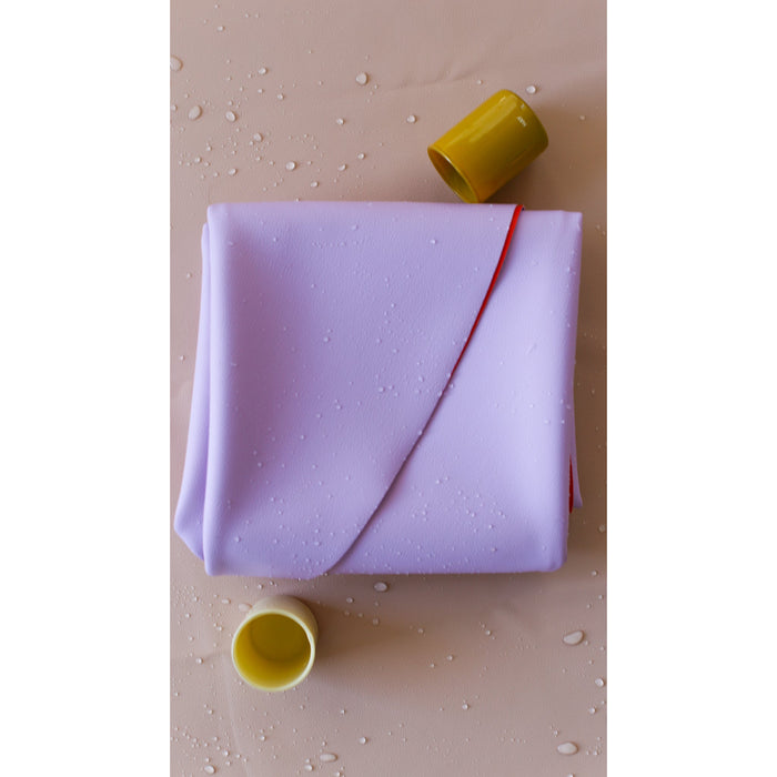 Round Picnic Mat | multi-functional, waterproof, vegan (EXPLORE, L), lilac/ red, 135 cm - studio huske - studio huske - studio huske - Picnic Blankets - SKU701